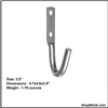 Picture of 3-1/2" TARP/ROPE HOOK ZN