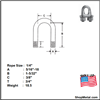 Picture of 1/4" FORGED WIRE ROPE CLIP DOM