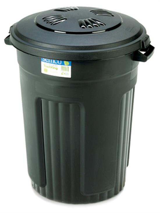 Picture of 32G BLACK TRASH CAN W/LID