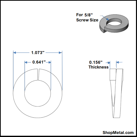 Picture of 5/8" SPLIT LOCK WASHER HDG