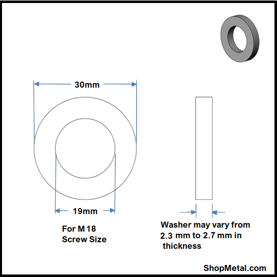 Picture of M18 FLAT WASHER YZP