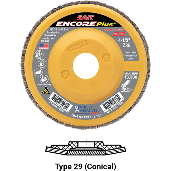 Picture of 4.5" X 7/8 40G ENCORE+ FLAP 29