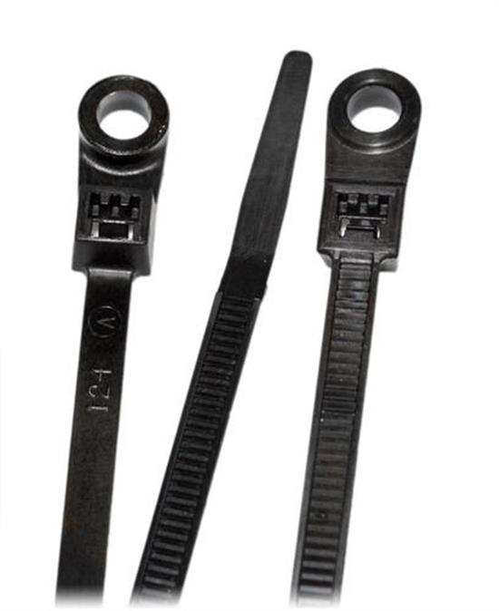 Picture of 7" MOUNTABLE CABLE TIE BLK 50#