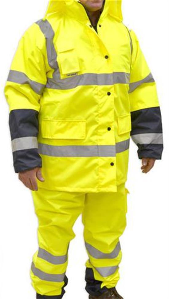 Picture of 3XL HI-VIZ YELLOW/BL RAIN SUIT