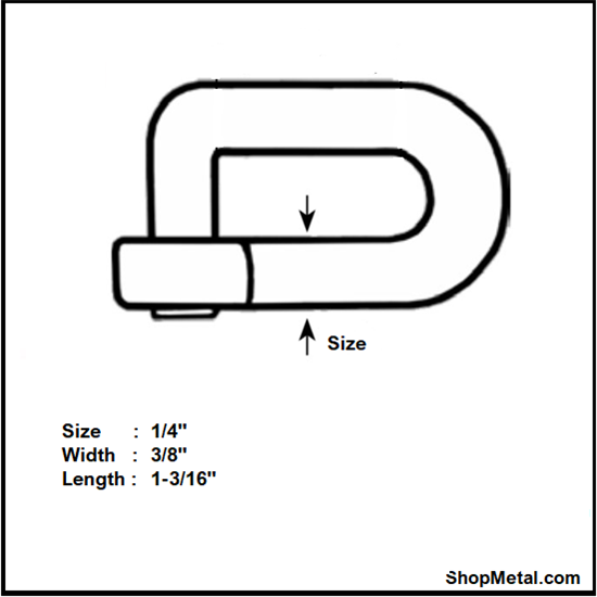 Picture of 1/4" COLD SHUT ZINC PLATED