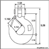 Picture of 3/8 CLEVIS SLIP HOOK LATCH G70