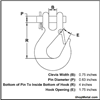 Picture of 1/2 CLEVIS SLIP HOOK LATCH G70