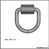 Picture of 3/4"X3" STD D-RING W/ A CLIP