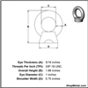 Picture of 3/8"-16 EYE NUT 316 SS