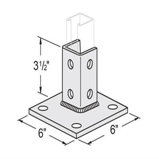 Picture of 10 HOLE SINGLE POST BASE ZINC