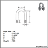 Picture of 1/4" FORGED WIRE ROPE CLIP IMP