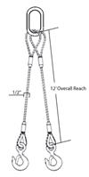 Picture of 1/2X12' CABLE SLING W/DBL HOOK