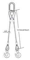 Picture of 5/8X12' CABLE SLING W/DBL HOOK