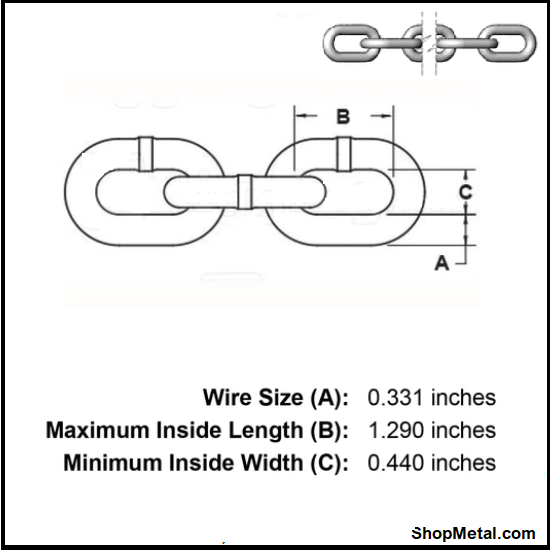 Picture of 5/16" G30 CHAIN HDG FOOT