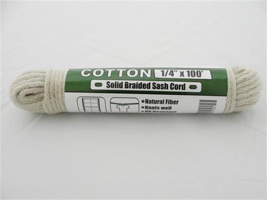 Picture of 1/4x100 COTTON SLD BRAID ROPE