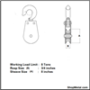 Picture of 8" PULLEY BLOCK W/SWIVEL HOOK