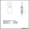 Picture of 10" PULLEY BLOCK W SWIVEL HOOK