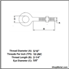 Picture of 5/16"X 2.25" EYE BOLT W/NUT HDG