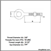 Picture of 3/8" X2.5" EYE BOLT W/ NUT HDG