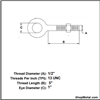 Picture of 1/2" X 5" EYE BOLT W/ NUT HDG