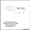 Picture of 1/2" X 10" EYE BOLT W/ NUT HDG