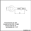 Picture of 5/8" X 8" EYE BOLT W/ NUT HDG