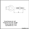 Picture of 3/4" X 4.5" EYE BOLT W/NUT HDG