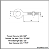 Picture of 3/4" X 12" EYE BOLT W/ NUT HDG