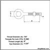 Picture of 7/8" X 8" EYE BOLT W/ NUT HDG