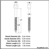 Picture of 1/4" X 2" EYE LAG SCREW HDG