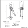 Picture of 1.5T X 5' LEVER CHAIN HOIST