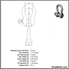 Picture of 1-1/4" SCREW PIN SHACKLE HDG