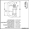 Picture of 1/4" 316 SS LONG QUICK LINK