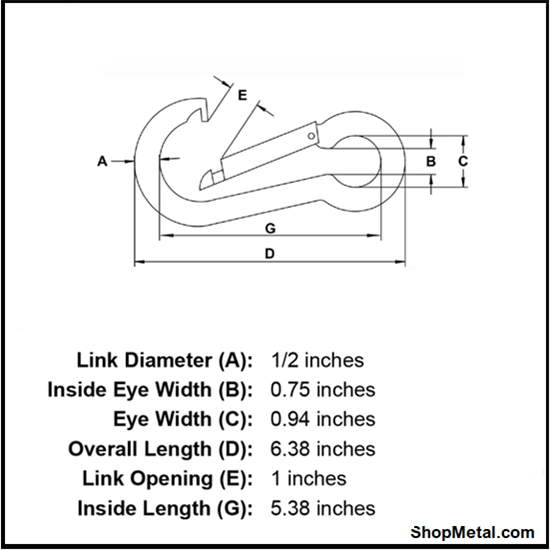 Picture of 1/2" 316 SS SPRING CLIP