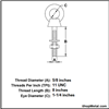 Picture of 5/8"X8" SHLD EYE BOLT W/NUT G