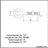 Picture of 3/4"X15" SHLD EYE BOLT W/NUT G