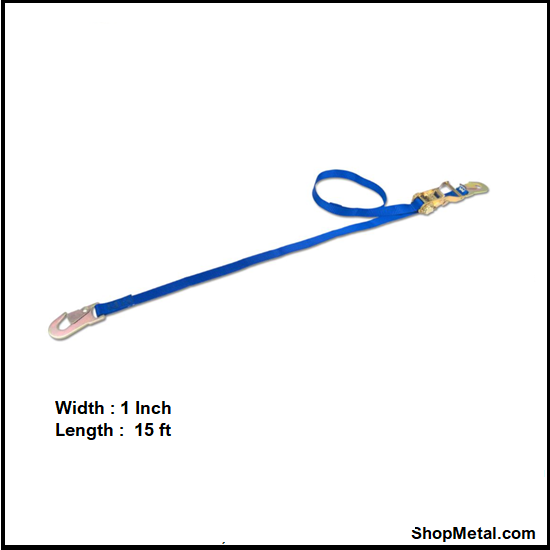 Picture of 1" X 15' RATCHET STRAP BLUE