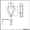 Picture of 3/16" GALV CABLE THIMBLE