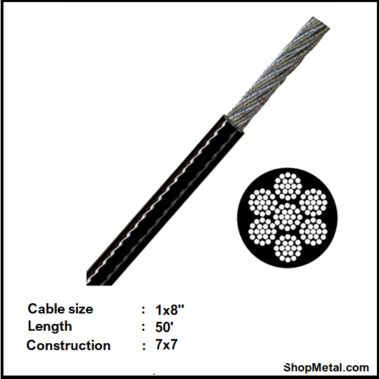 Picture of 1/8" X 50' 7X7 CABLE PVC REEL