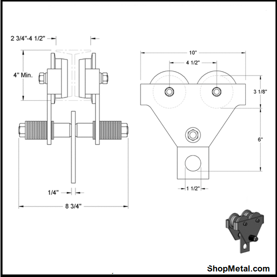 Picture of 1/2T INDUSTRIAL BEAM TROLLEY