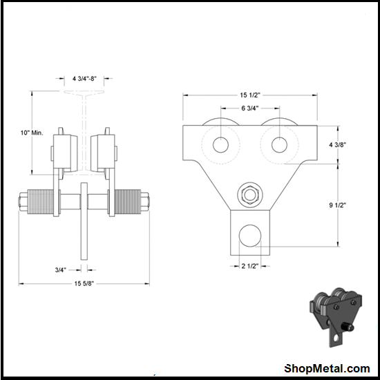 Picture of 5T INDUSTRIAL BEAM TROLLEY