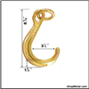 Picture of 8" G70 J HOOK YELLOW ZINC