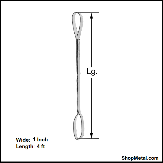 Picture of 1" x 4' 2 PLY EYE TO EYE SLING