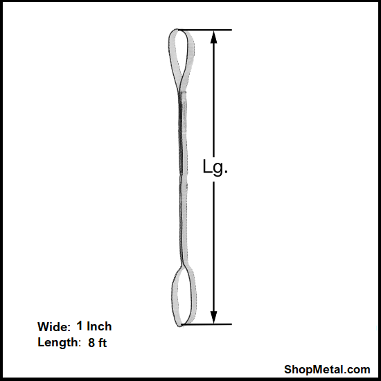 Picture of 1"x 8' 2 PLY EYE EYE SLING