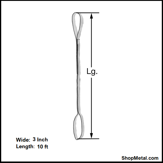Picture of 3"x10' 2 PLY EYE EYE SLING
