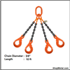 Picture of 3/8" X 10'  CHAIN SLING 4 LEG