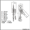 Picture of 1-1/2T X 10' LEVER CHAIN HOIST