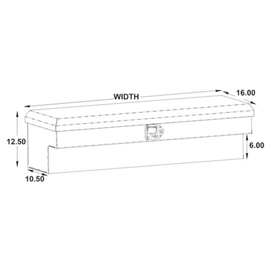 Picture of 13x16x56" MATTE BLK DIA ALUM TRUCK TOOL BOX