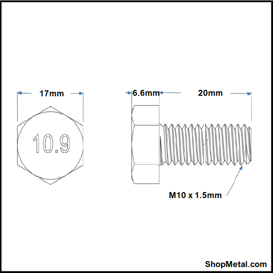 Picture of M10-1.50x20 MM