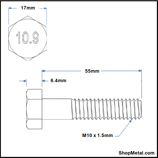 Picture of M10-1.50x55 MM